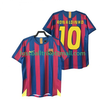 Fußballtrikots FC Barcelona RONALDINHO 10 2006 Retro 2005 Kurzarm Heimtrikotsatz kaufen